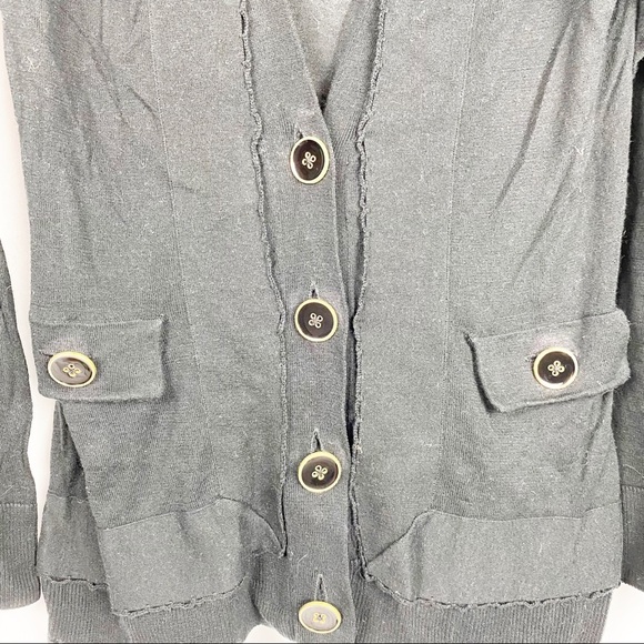 LEIFSDOTTIR Black Boyfriend Button Sweater - Picture 6 of 6